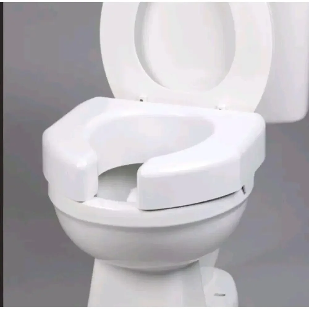 SP Ableware Basic Open-Front 3-Inch Elevated Toilet Seat for Standard Toilets